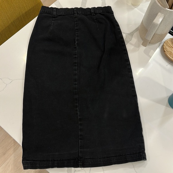 DOWNEAST Black Denim Knee Length Skirt Sz S - Picture 5 of 7